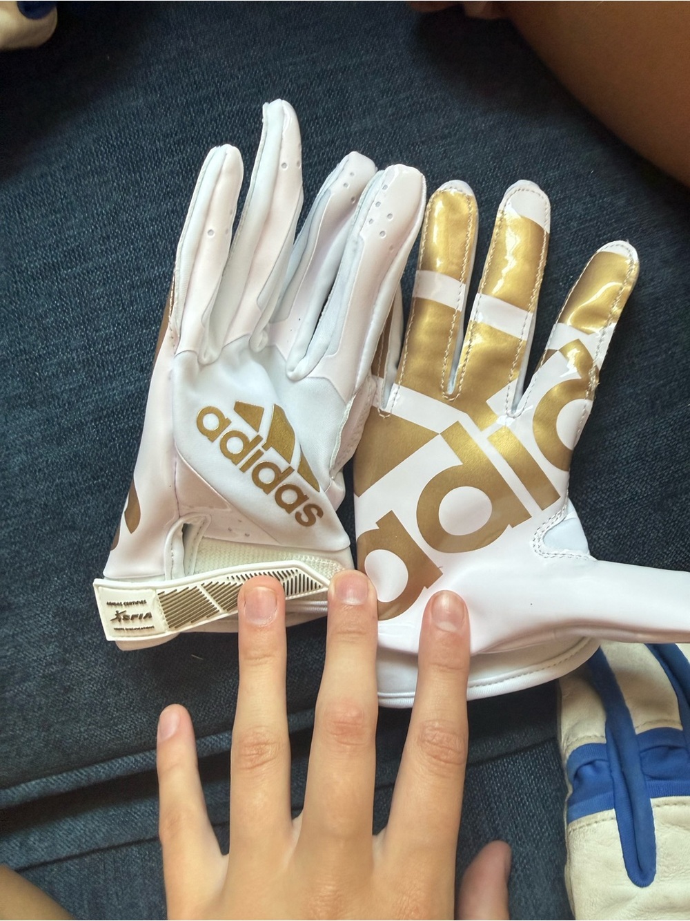 Boys Adidas receiver gloves